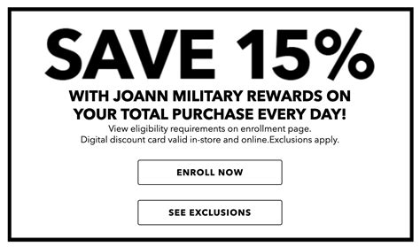 joann fabrics military discount